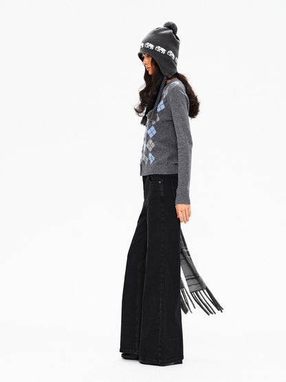Northbutsouth Pom Pom Fair Isle Elephant Earflap Women&
