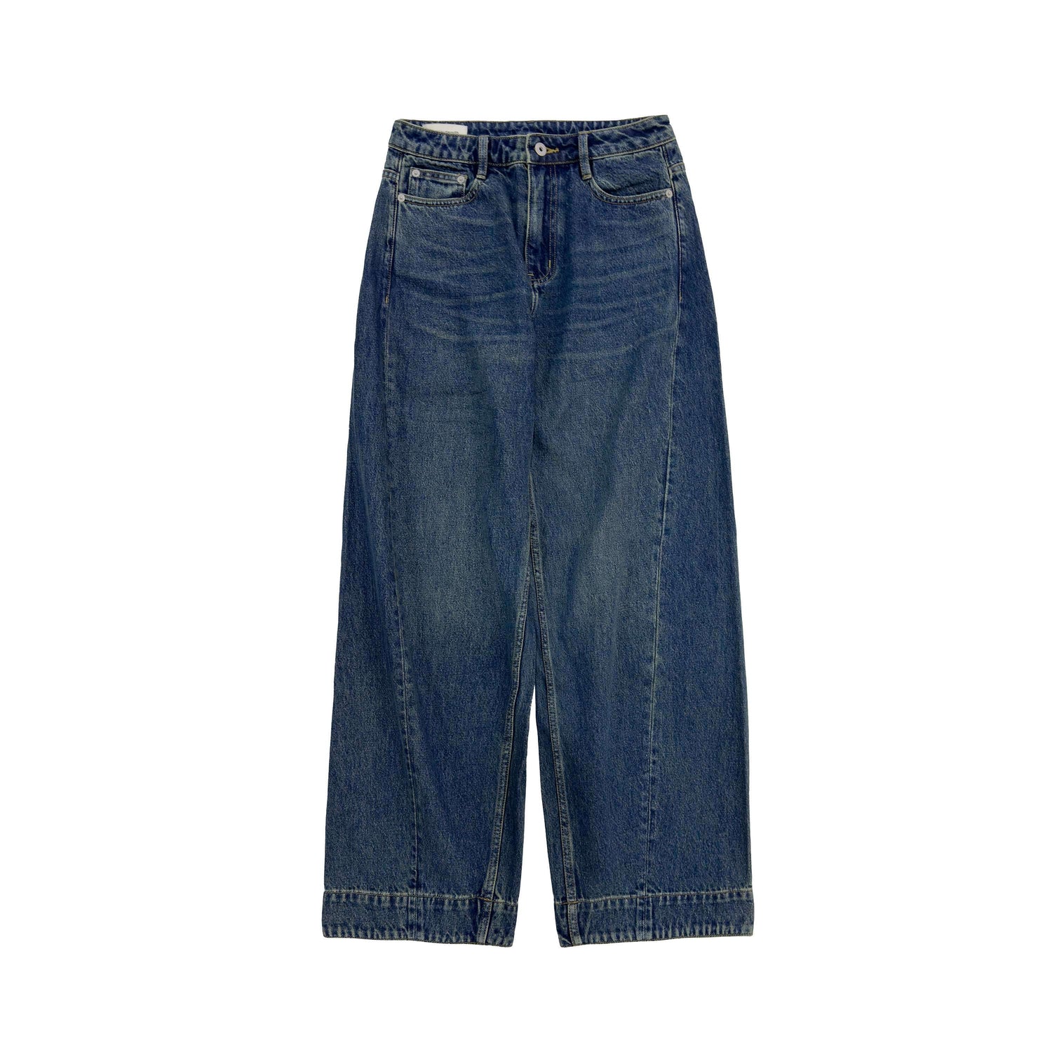 Northbutsouth_Prussian_Blue_Vintage_Textured_Split_Mid_Low_Waist_Women&