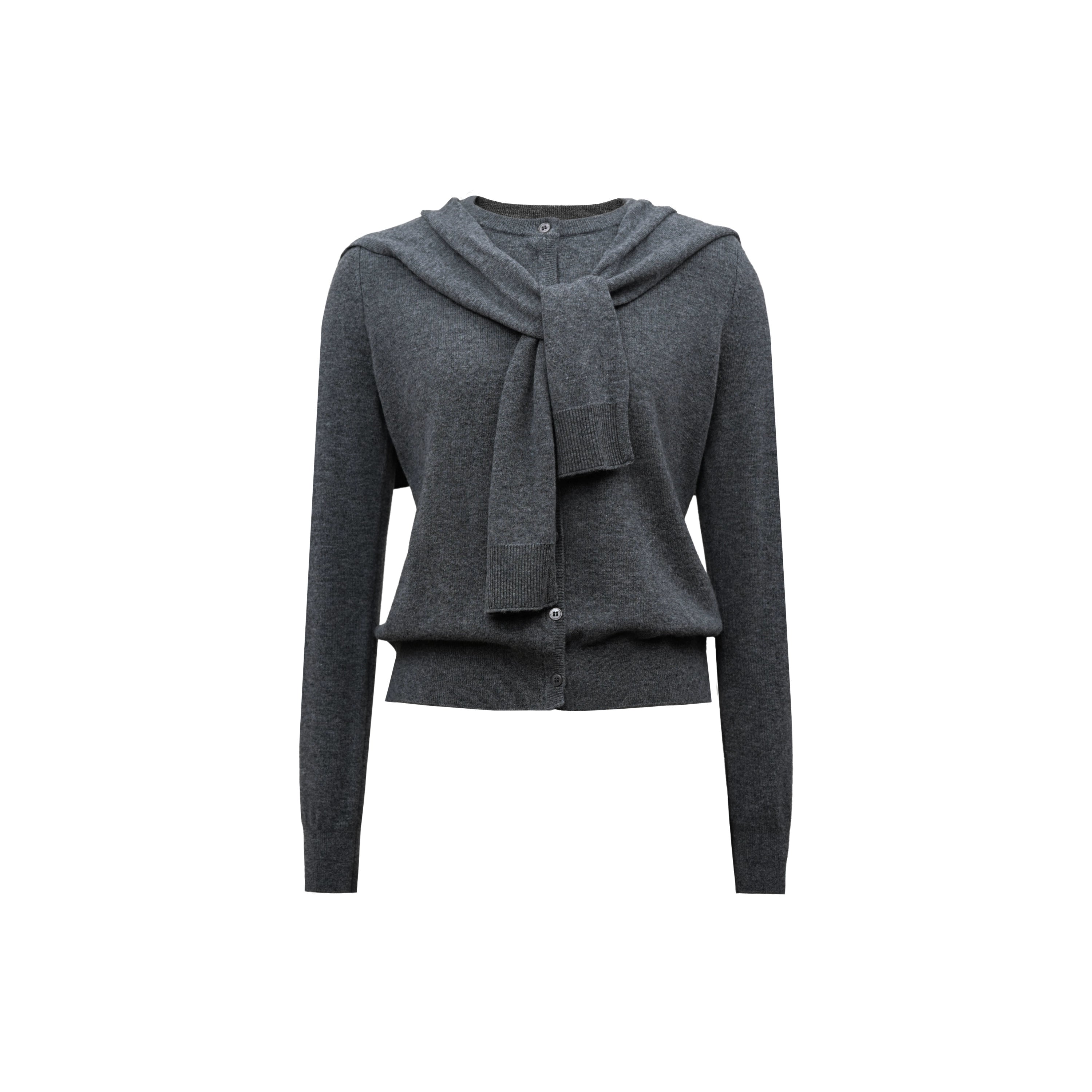 Northbutsouth Pure Wool Two Tone Round Neck Knit Cardigan MISSTT