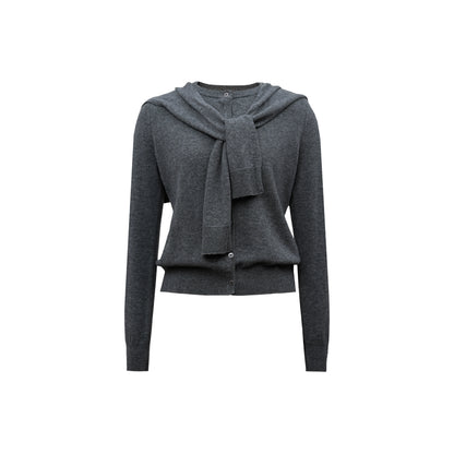 Northbutsouth Pure Wool Two Tone Round Neck Knit Cardigan MISSTT