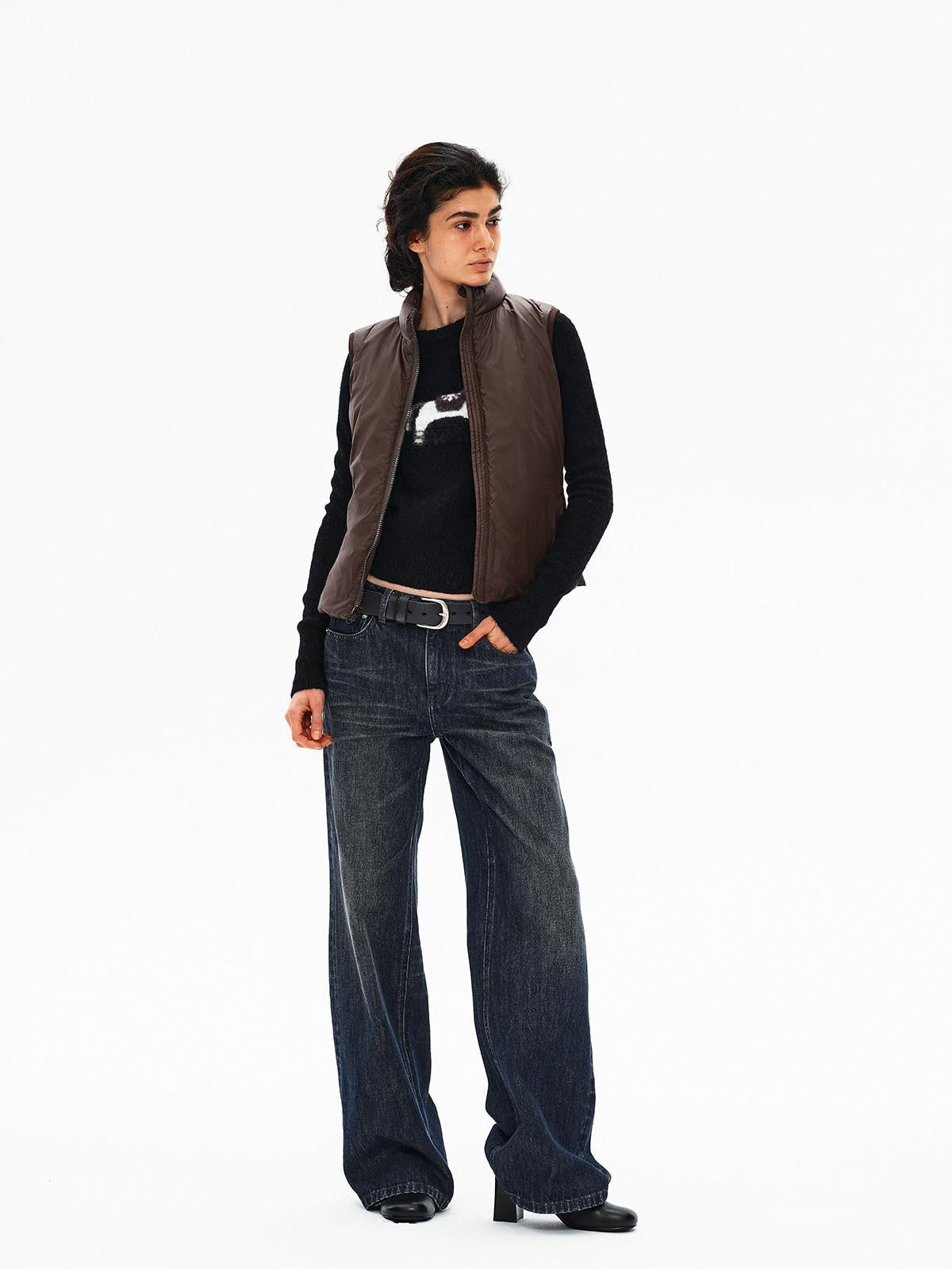 Northbutsouth Quilted Reversible Slim Ribbed Women&