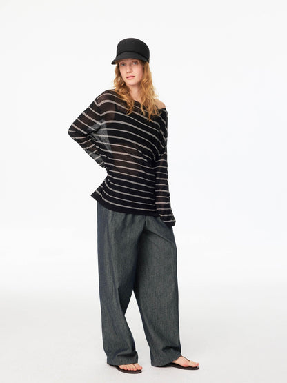 Northbutsouth Raw Denim Texture Relaxed Casual Women&
