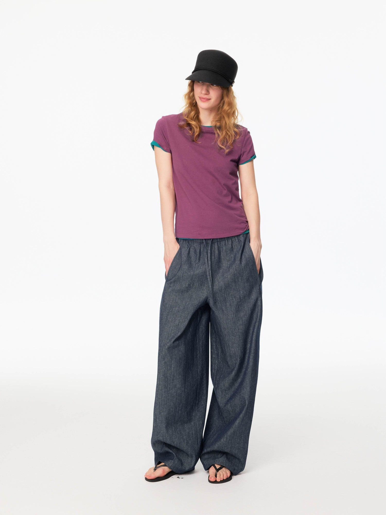 Northbutsouth Raw Denim Texture Relaxed Casual Women&