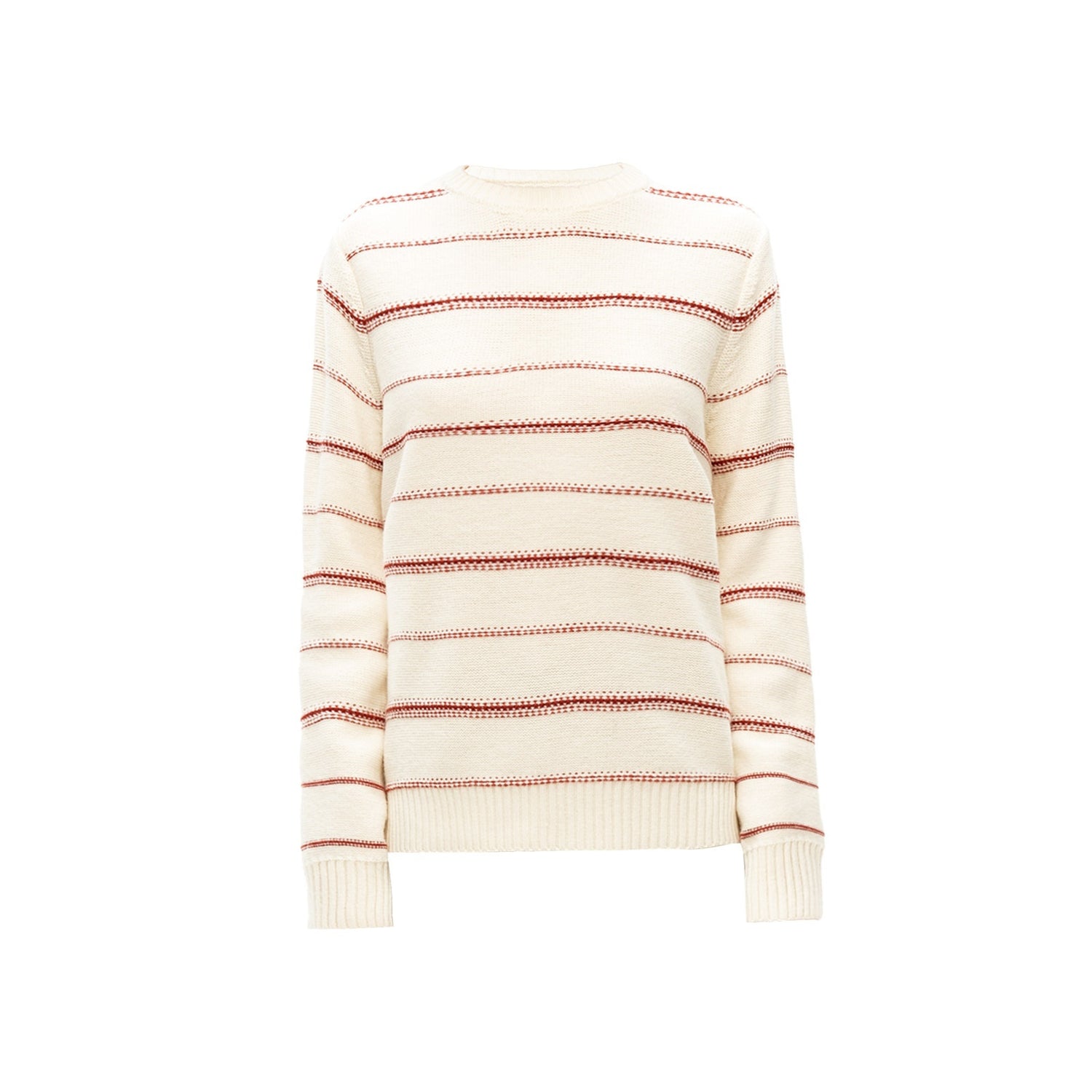 Northbutsouth_Red_Cream_Fair_Isle_Jacquard_Striped_Women&