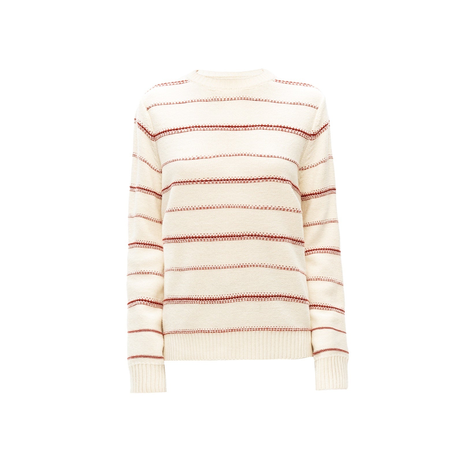 Northbutsouth_Red_Cream_Fair_Isle_Jacquard_Striped_Women&