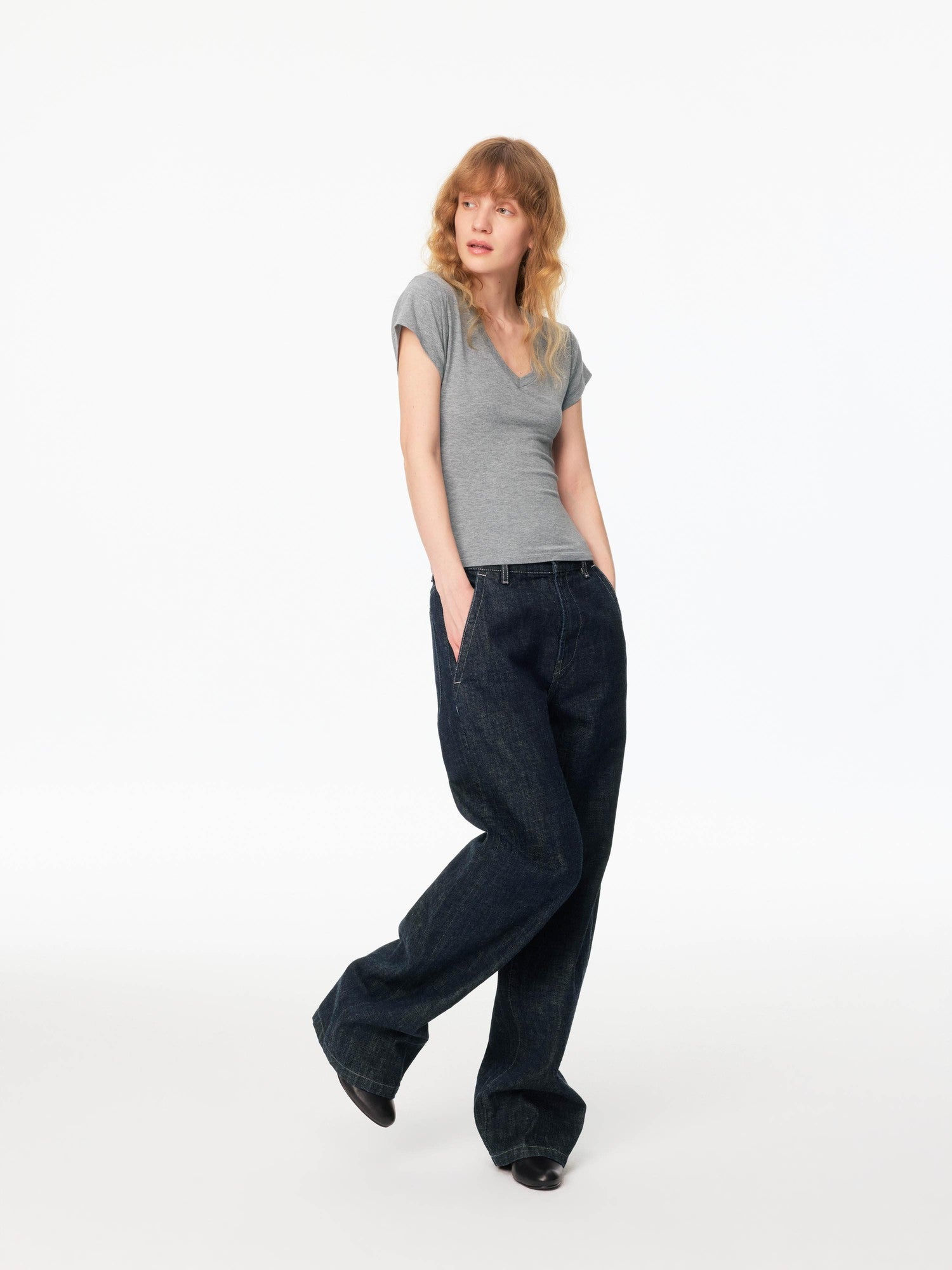 Northbutsouth Red Selvedge Tapered Mid Low Waist Women&
