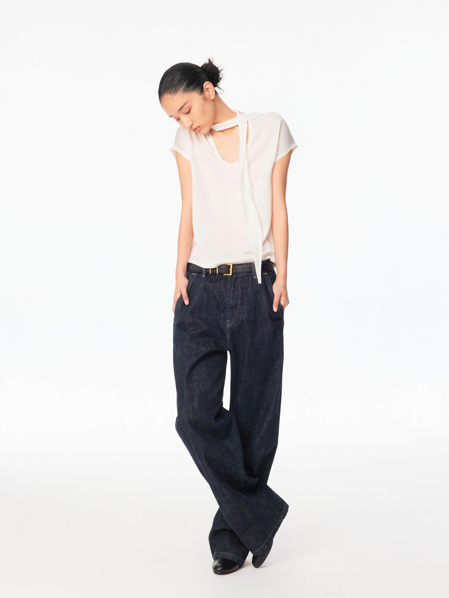 Northbutsouth Red Selvedge Tapered Mid Low Waist Women&
