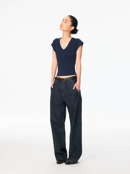 Northbutsouth Red Selvedge Tapered Mid Low Waist Women&