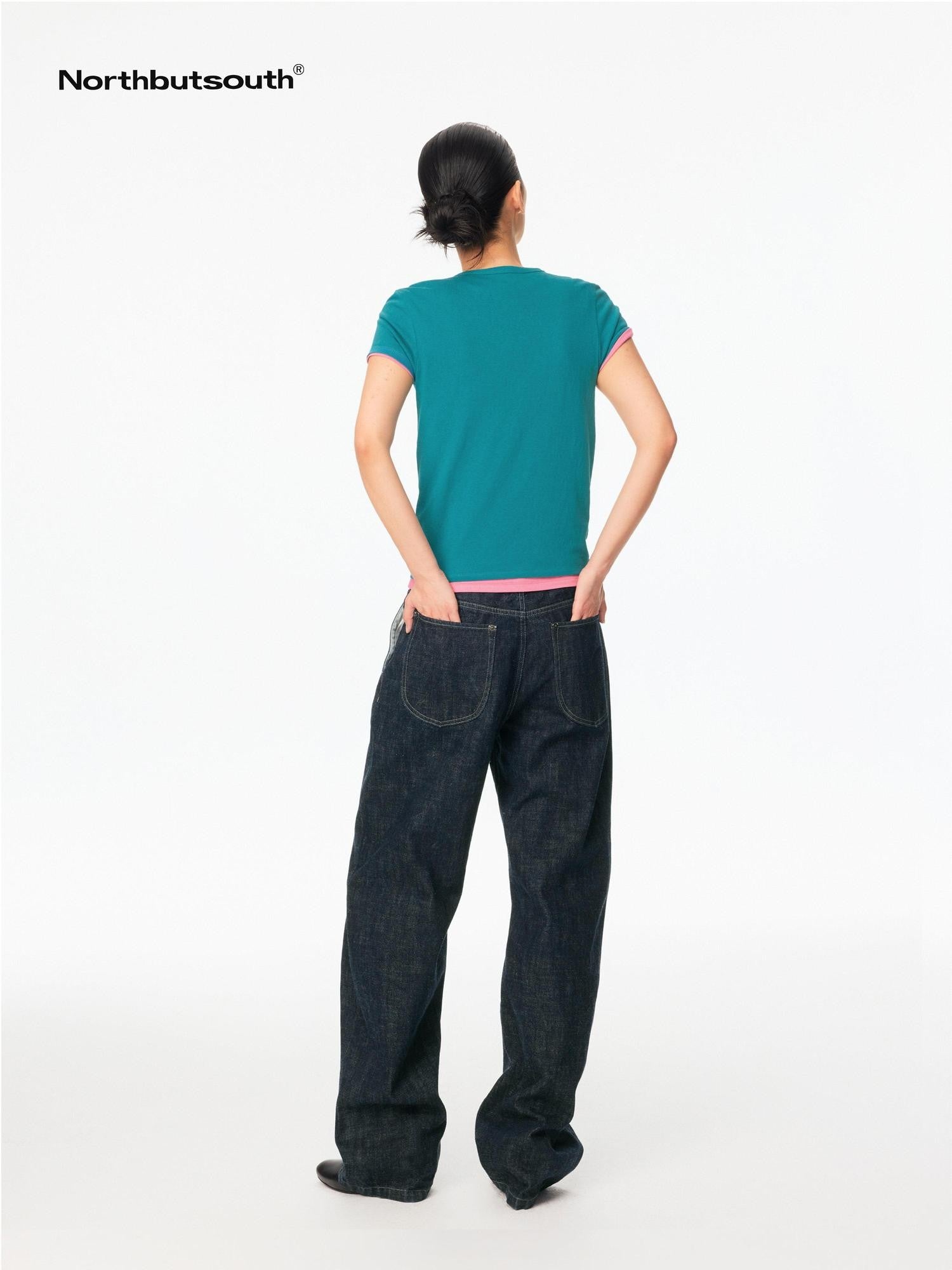 Northbutsouth Red Selvedge Tapered Mid Low Waist Women&