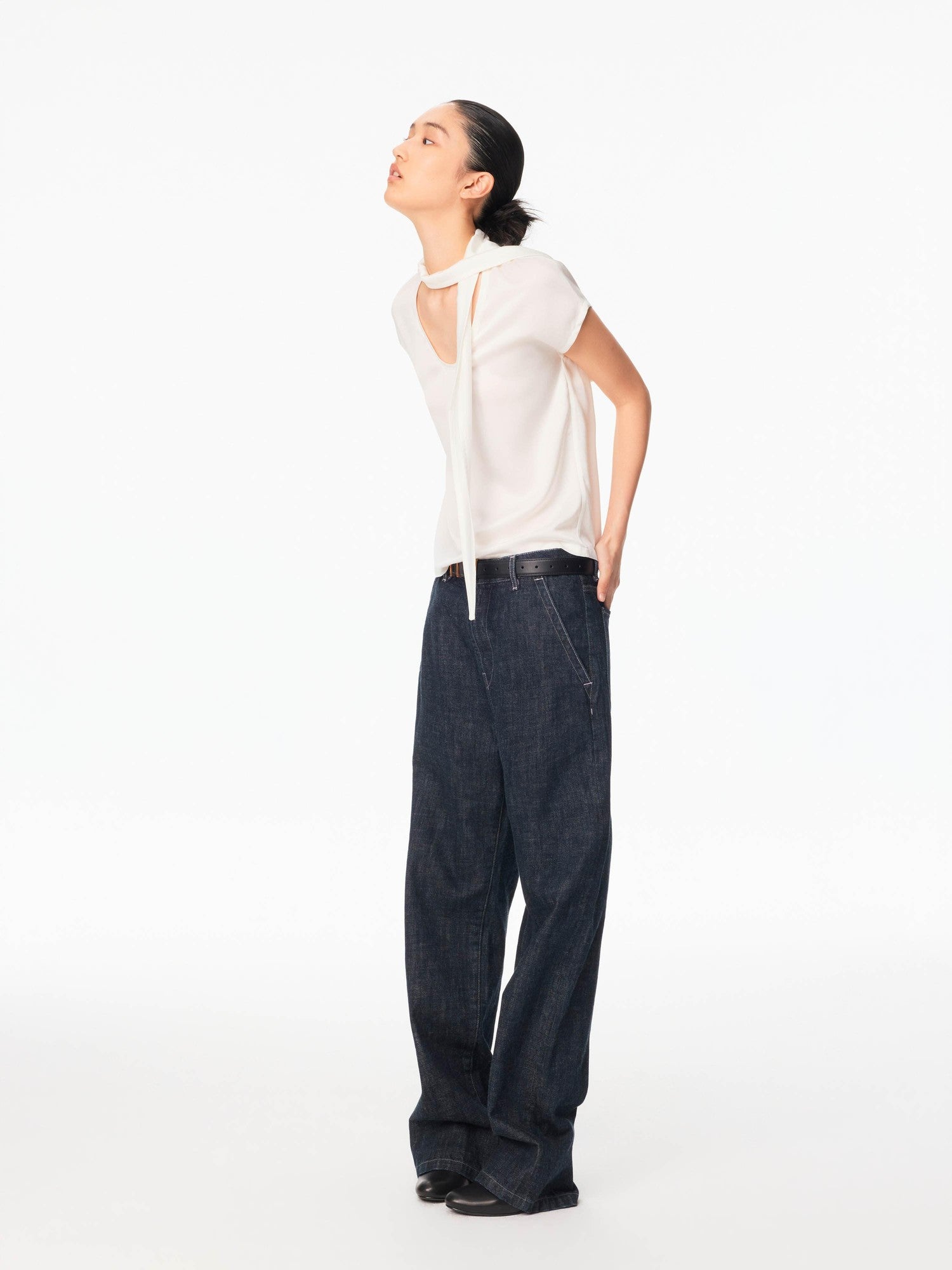 Northbutsouth Red Selvedge Tapered Mid Low Waist Women&