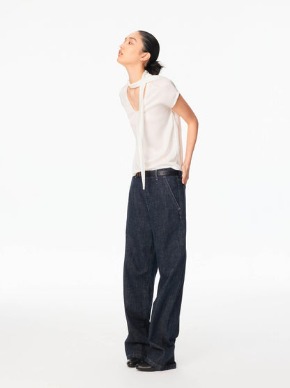 Northbutsouth Red Selvedge Tapered Mid Low Waist Women&