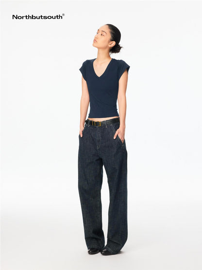 Northbutsouth Red Selvedge Tapered Mid Low Waist Women&
