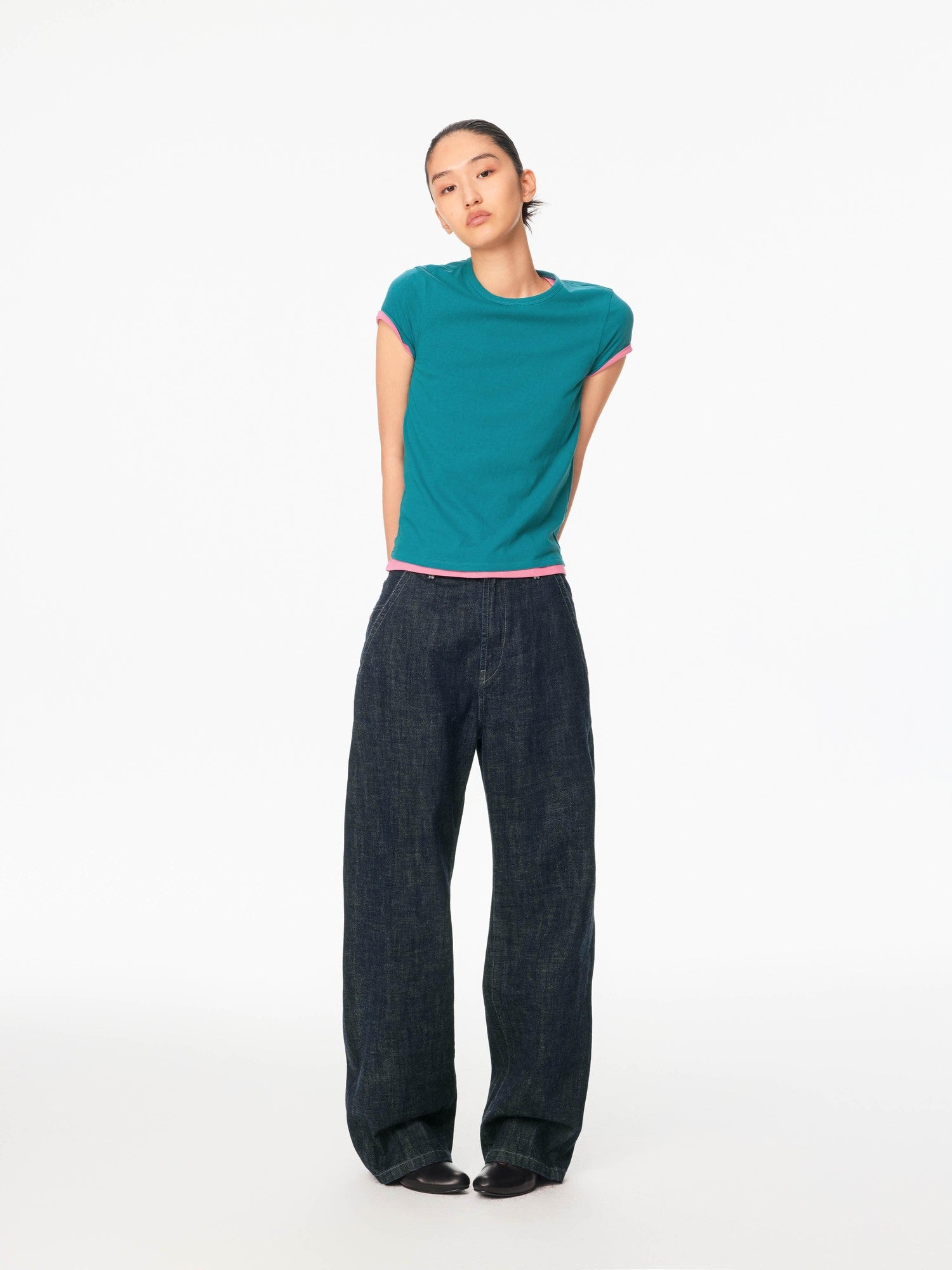 Northbutsouth Red Selvedge Tapered Mid Low Waist Women&
