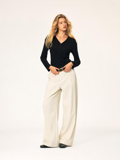 Northbutsouth Relaxed Fit Curved Leg Tencel Cotton Women&