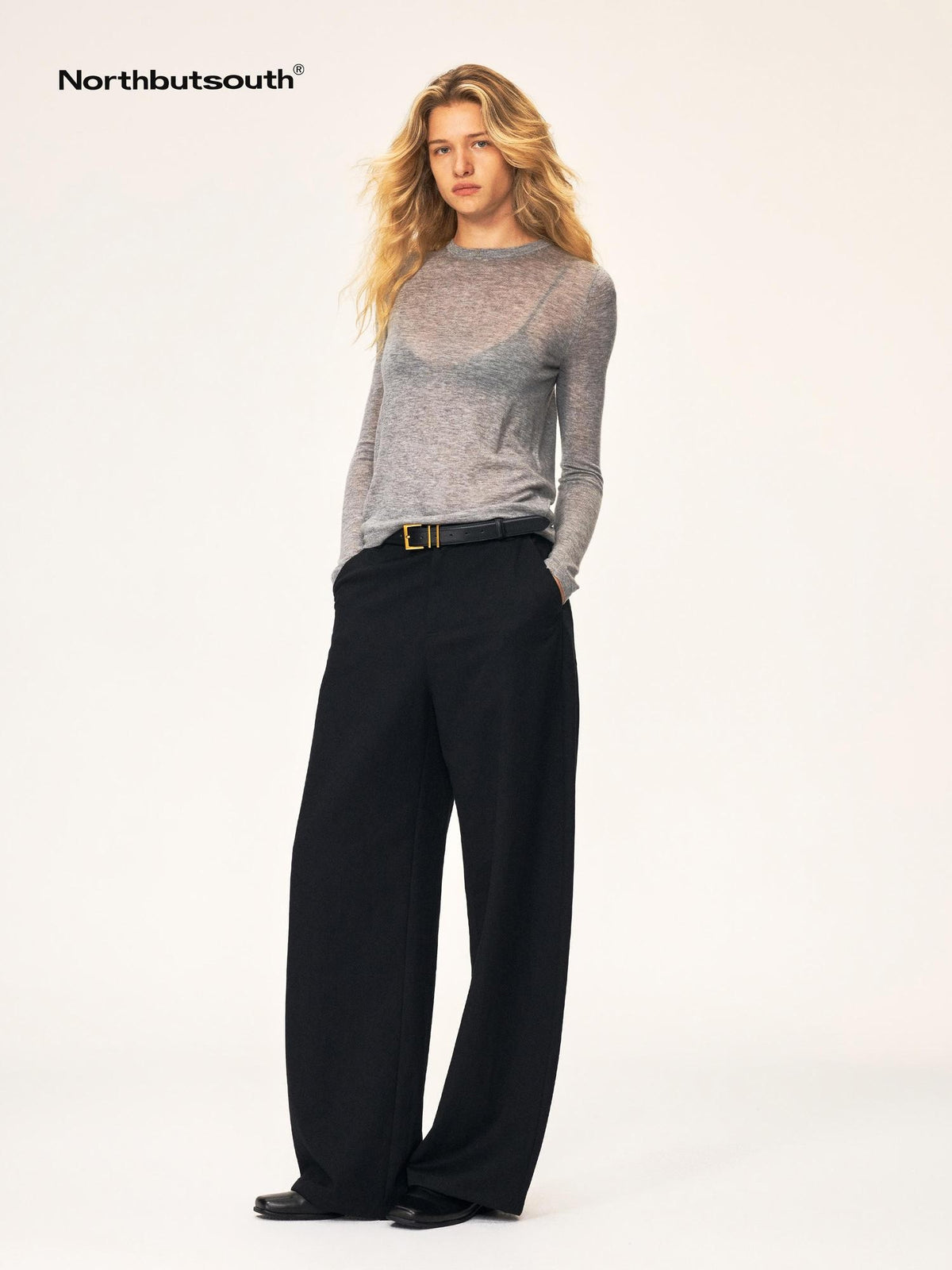 Northbutsouth Relaxed Fit Curved Leg Tencel Cotton Women&