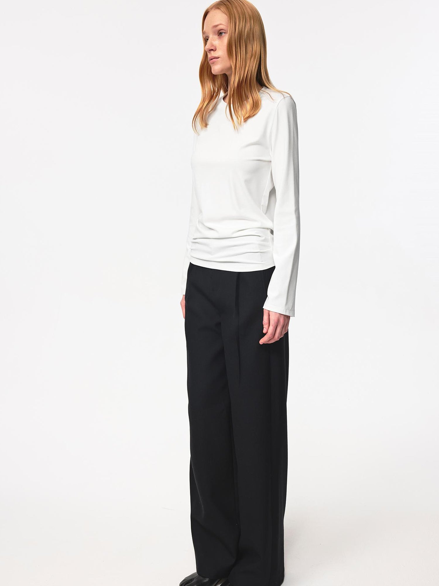 Northbutsouth Relaxed Fit Stretch Jersey Tee With Stacked Shoulder