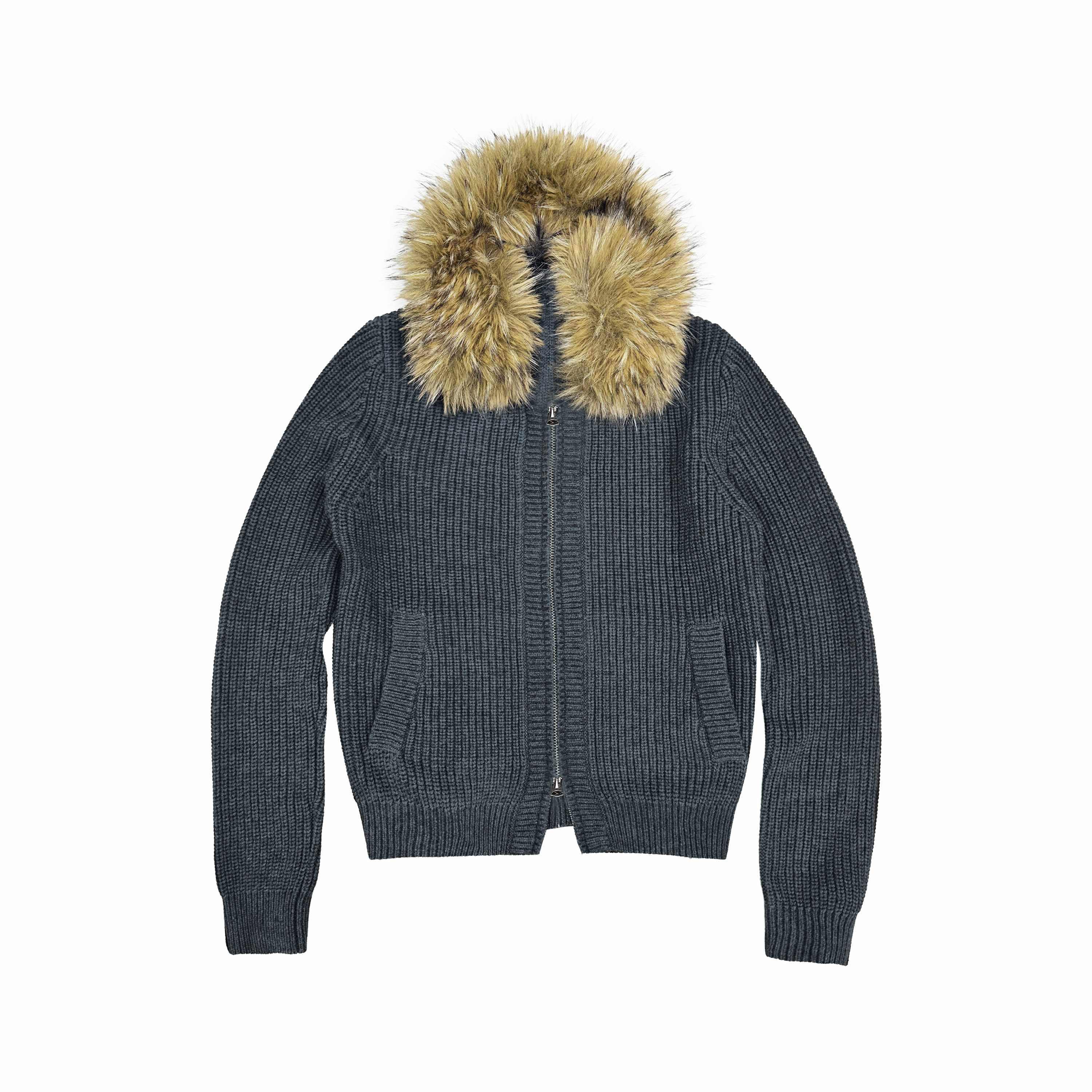 Northbutsouth_Removable_Fur_Collar_Lapel_Zip_Front_Women&