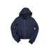 Northbutsouth Ribbed Knit Trim Dual Zip Hooded Crop Jacket MISSTT