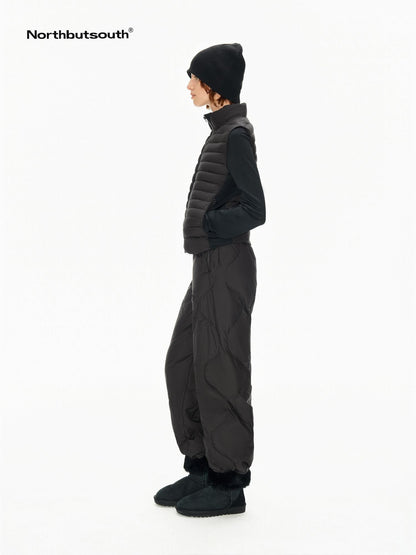 Northbutsouth Ribbed Layered Slim Fit Stand Collar Women&