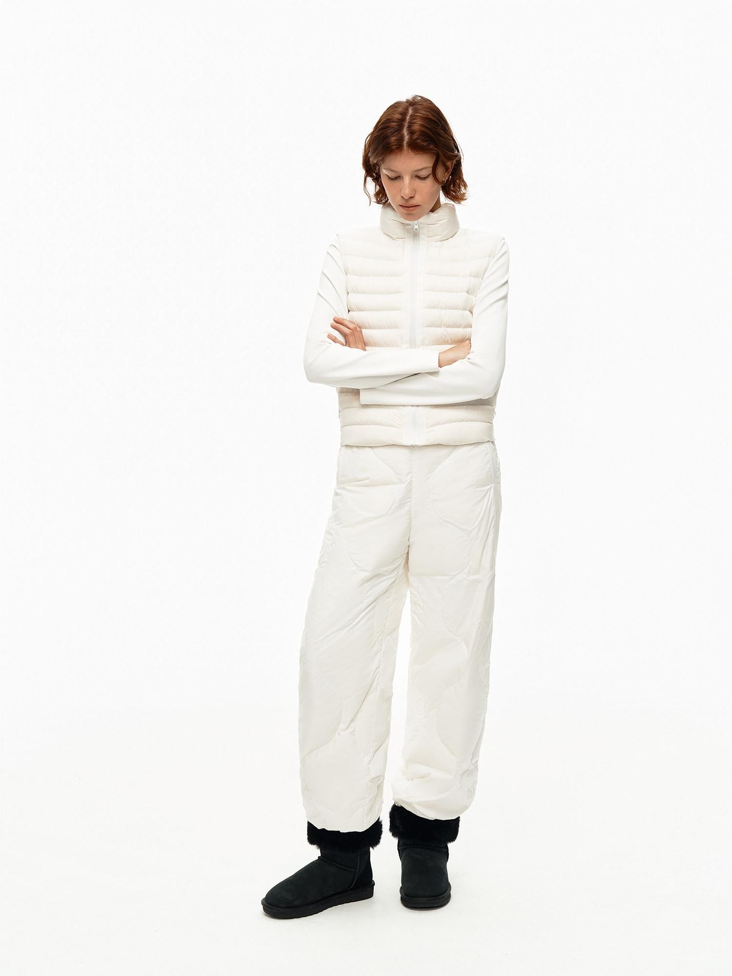 Northbutsouth Ribbed Layered Slim Fit Stand Collar Women&