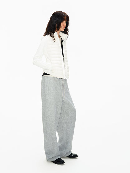 Northbutsouth Ribbed Layered Slim Fit Stand Collar Women&
