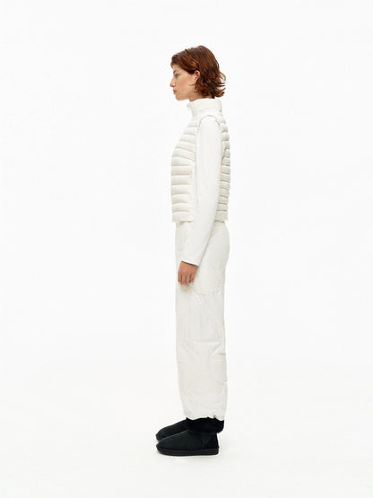 Northbutsouth Ribbed Layered Slim Fit Stand Collar Women&