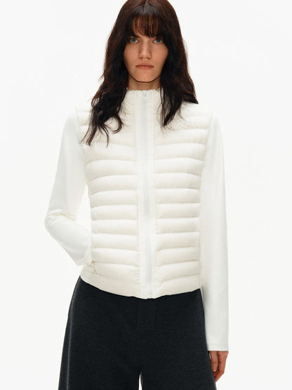 Northbutsouth Ribbed Layered Slim Fit Stand Collar Women&