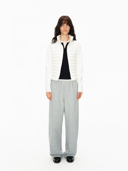Northbutsouth Ribbed Layered Slim Fit Stand Collar Women&