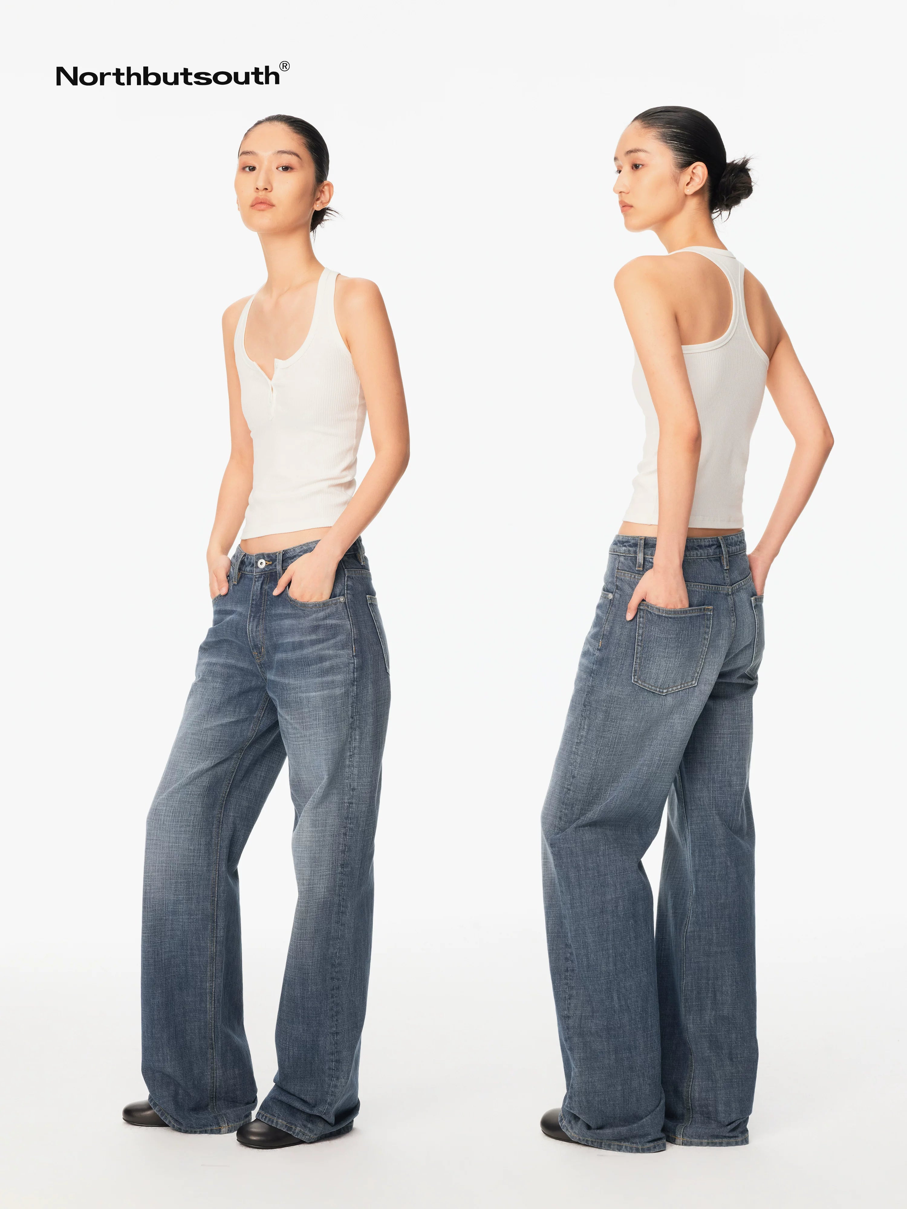 Northbutsouth Ribbed Slim Fit Multi Button Racerback Women&