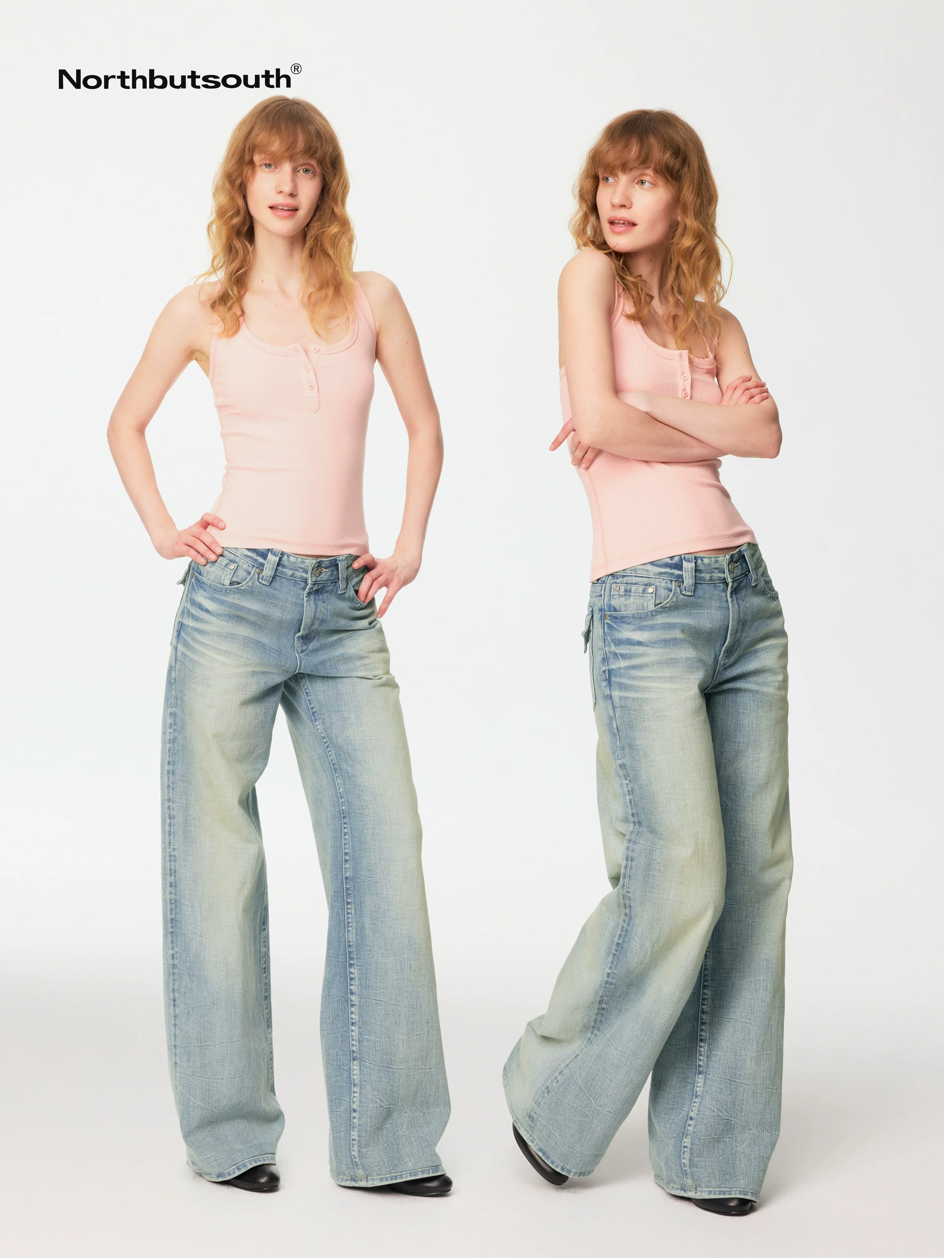 Northbutsouth Ribbed Slim Fit Multi Button Racerback Women&