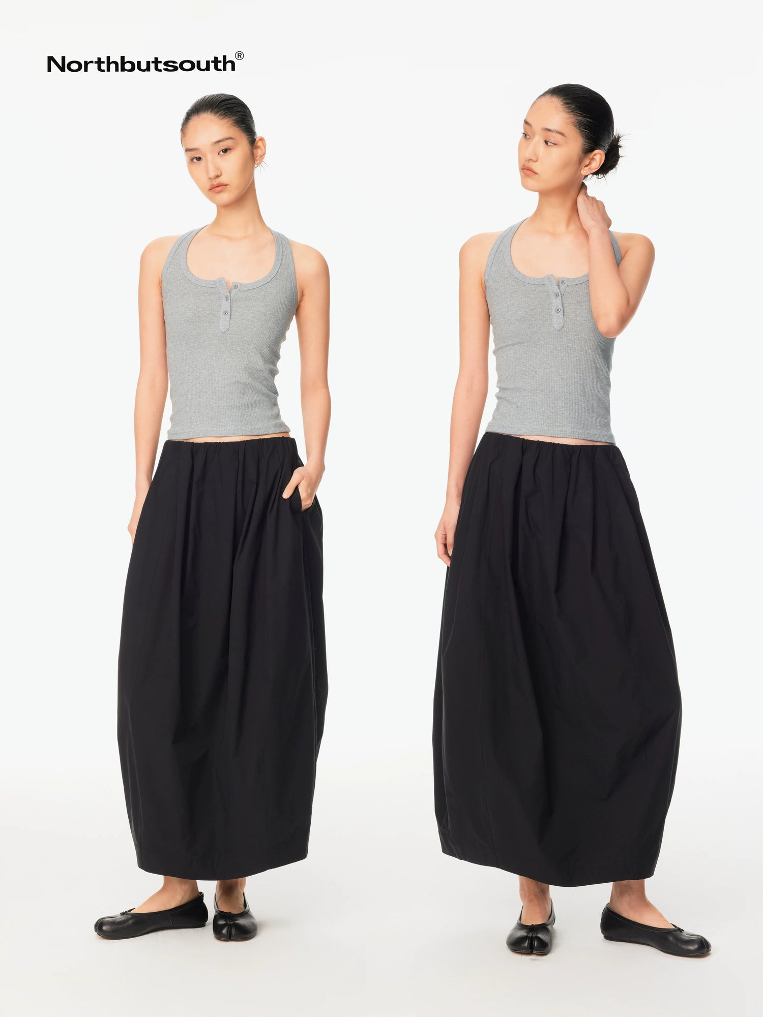 Northbutsouth Ribbed Slim Fit Multi Button Racerback Women&