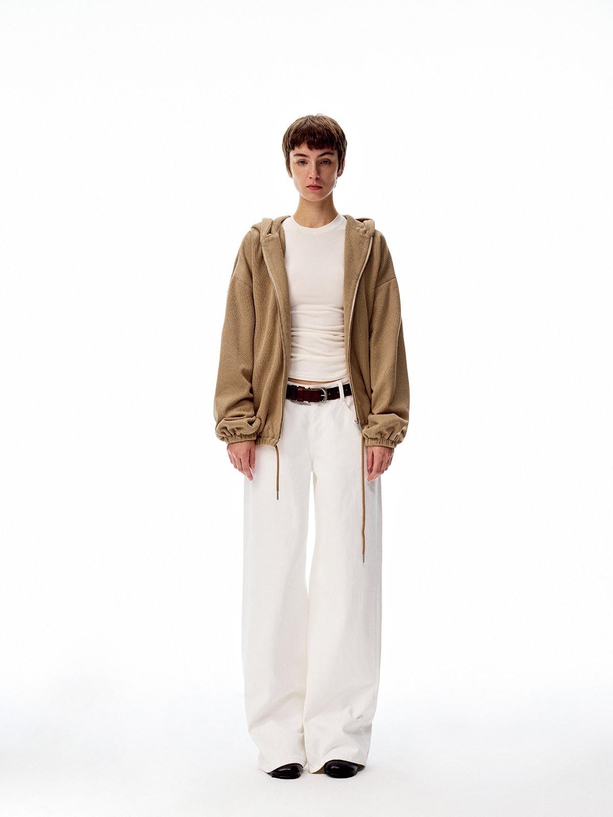 Northbutsouth Ribbed Texture Relaxed Casual Women&
