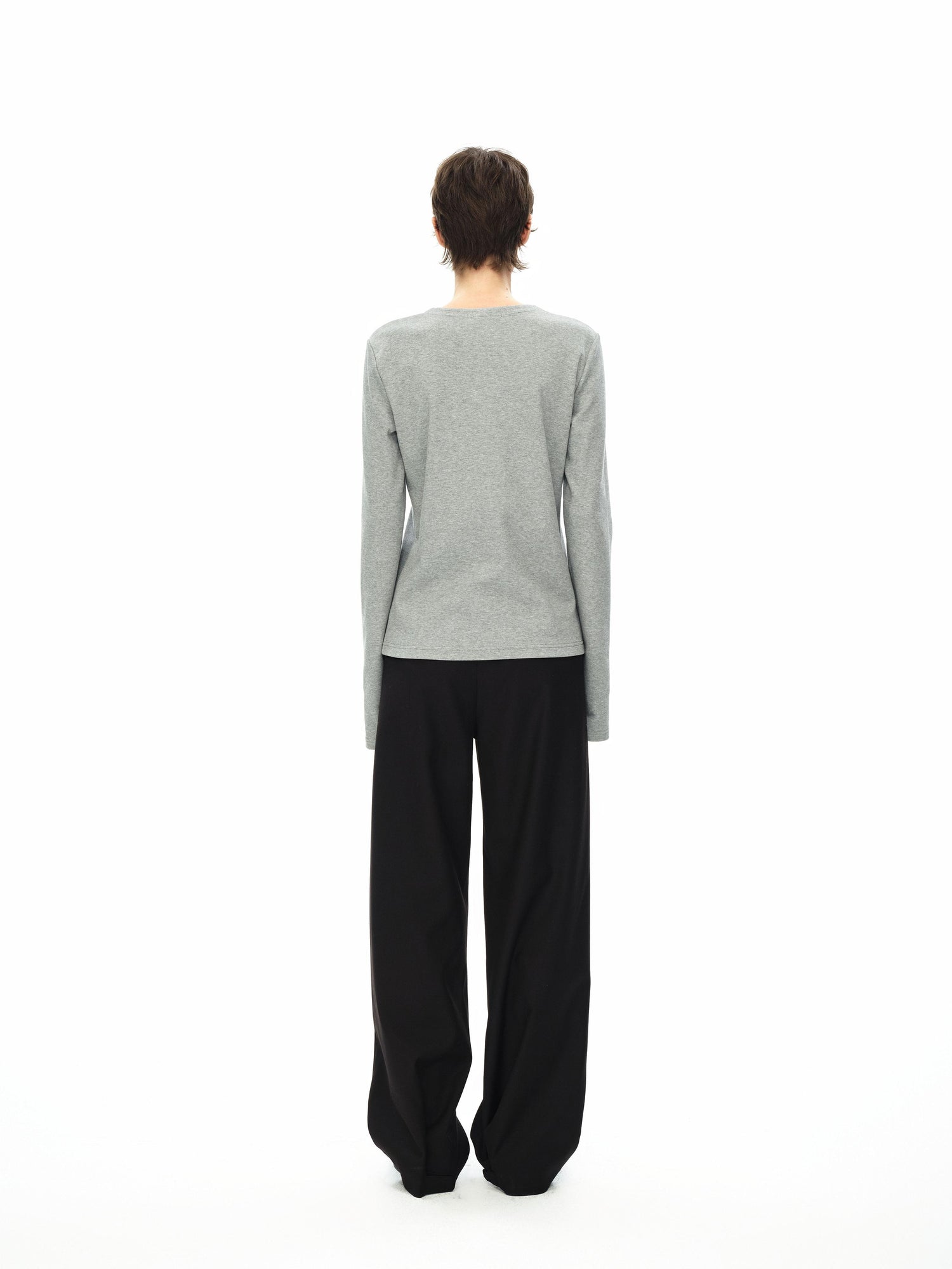 Northbutsouth Round Neck Semi Zip Layering Top