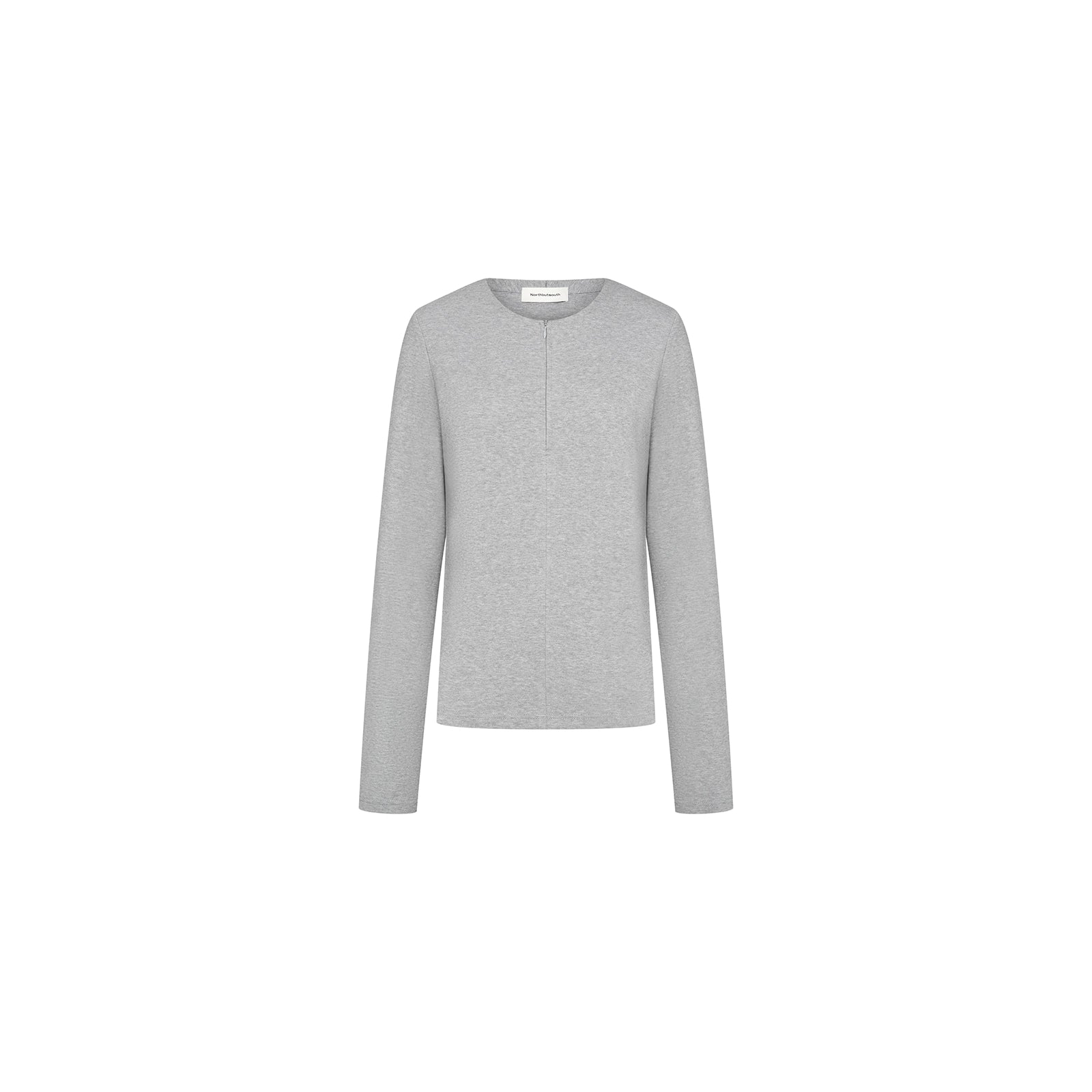 Northbutsouth Round Neck Semi Zip Layering Top MISSTT
