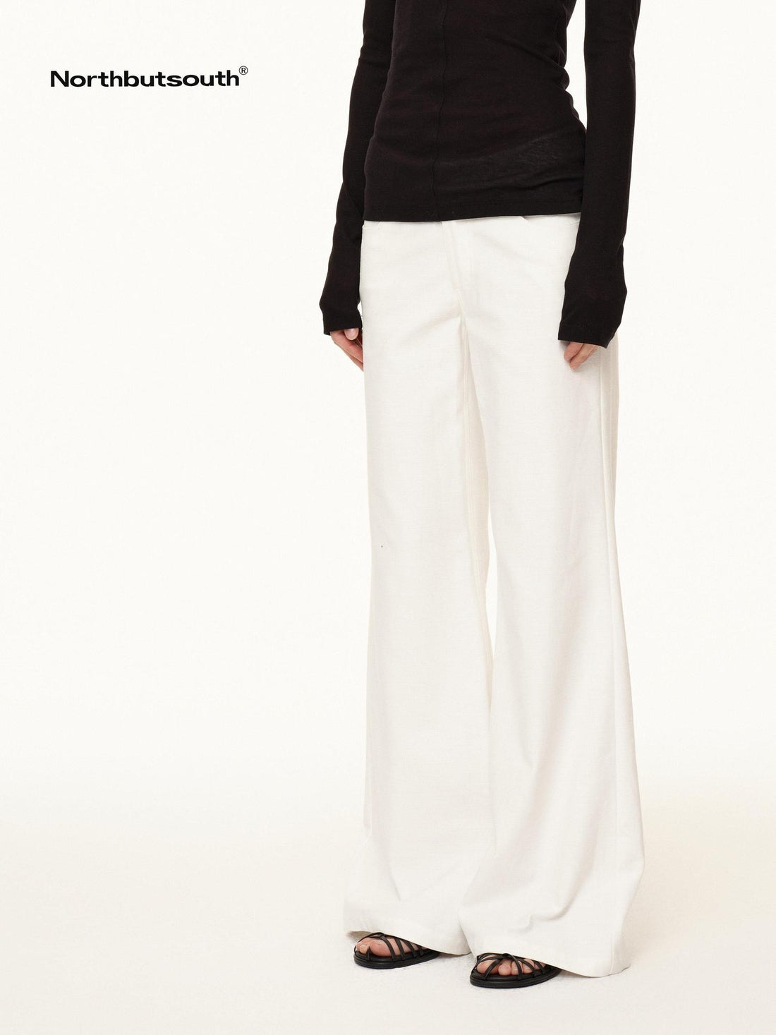 Northbutsouth Sanded Wash Horizontal Rib Low Rise Women&
