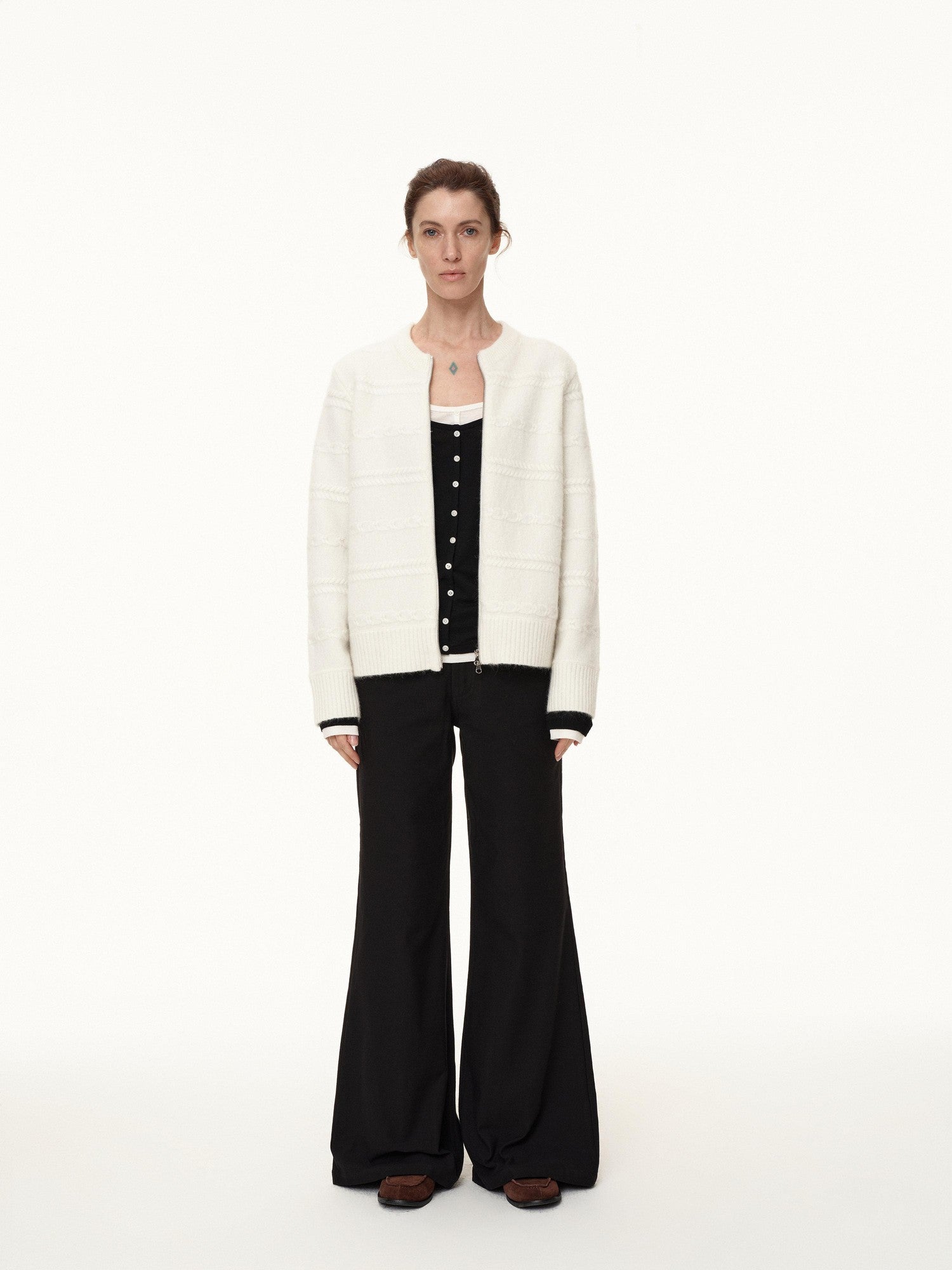 Northbutsouth Sanded Wash Horizontal Rib Low Rise Women&