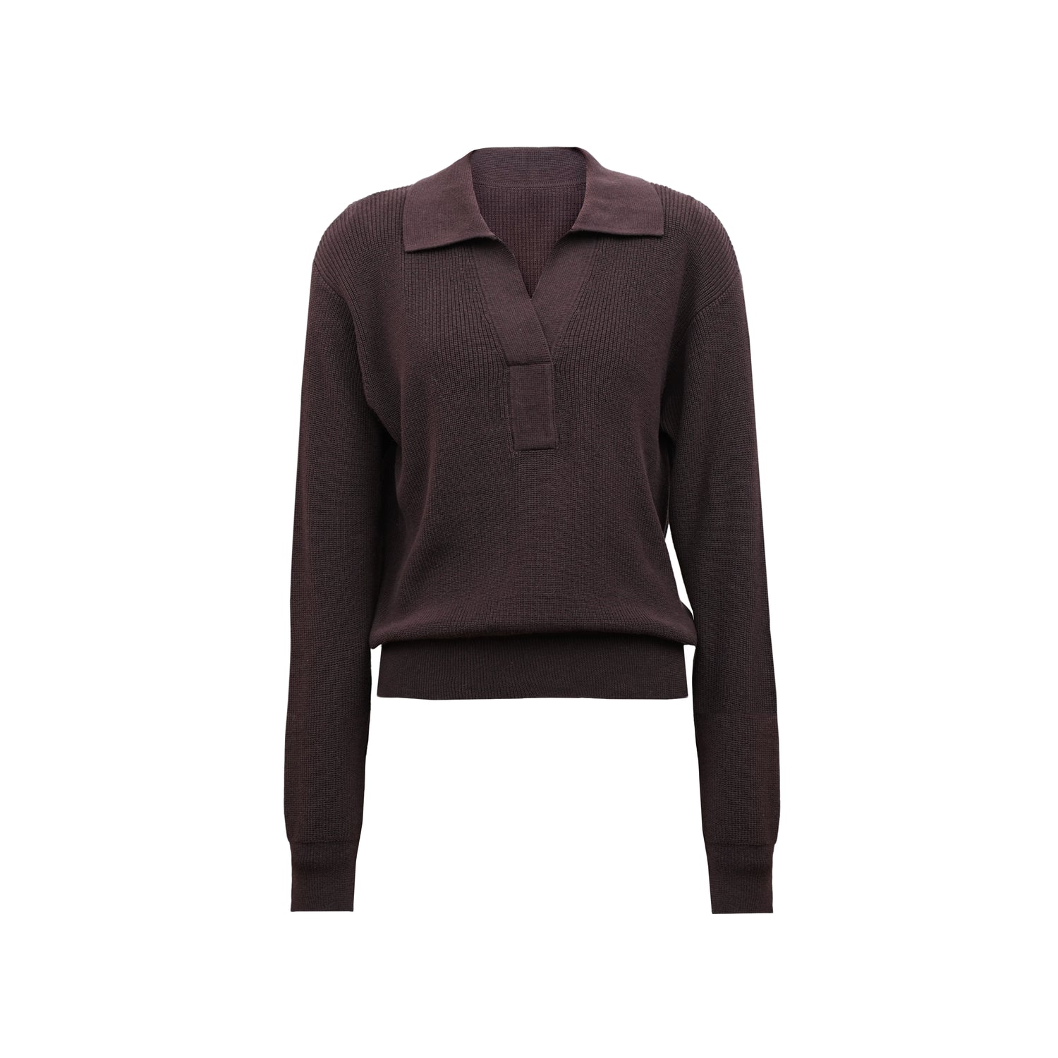 Northbutsouth Semi Collar Loose Stack Knit Polo Top MISSTT