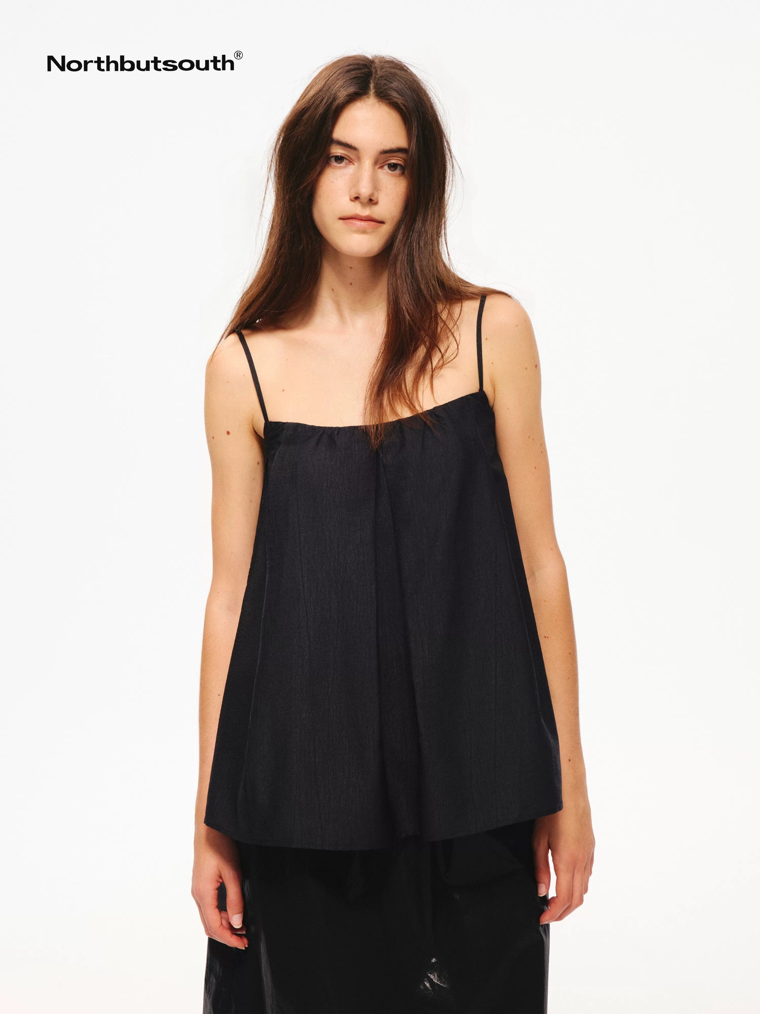 Northbutsouth Sheer Textured Adjustable Side Coverage Pleated Women&
