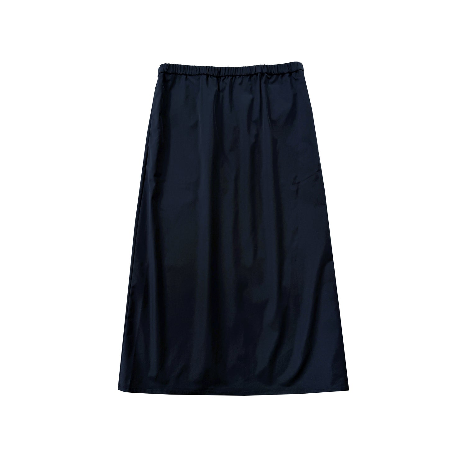 Northbutsouth_Shiny_A_Line_Back_Slit_Elastic_Waist_Women&