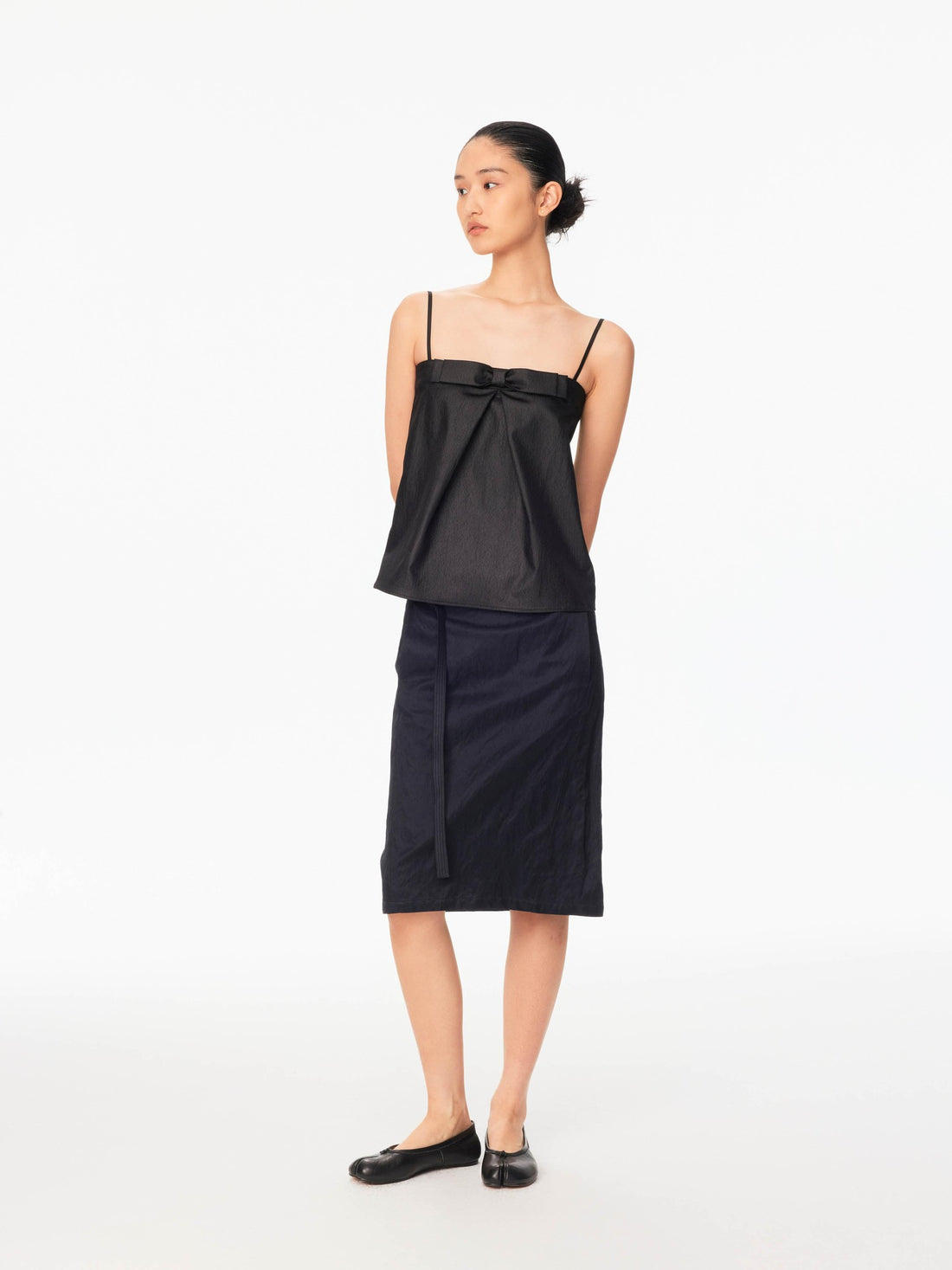 Northbutsouth Shiny Textured Straight Belted Women&