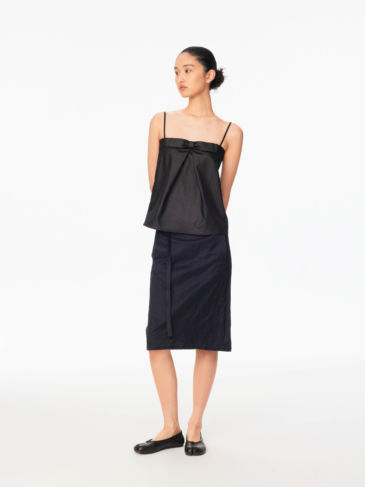 Northbutsouth Shiny Textured Straight Belted Women&