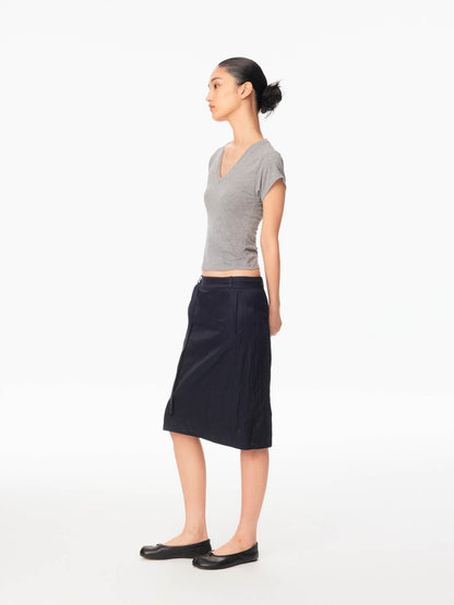 Northbutsouth Shiny Textured Straight Belted Women&