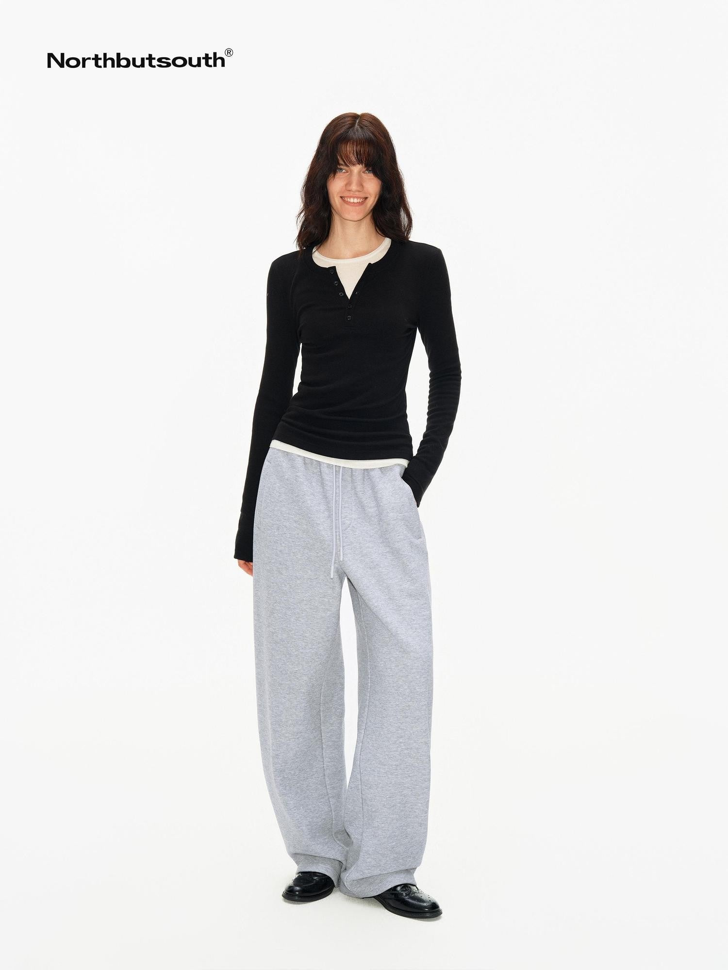 Northbutsouth Slim Fit High Stretch Henley Multi Button Women&