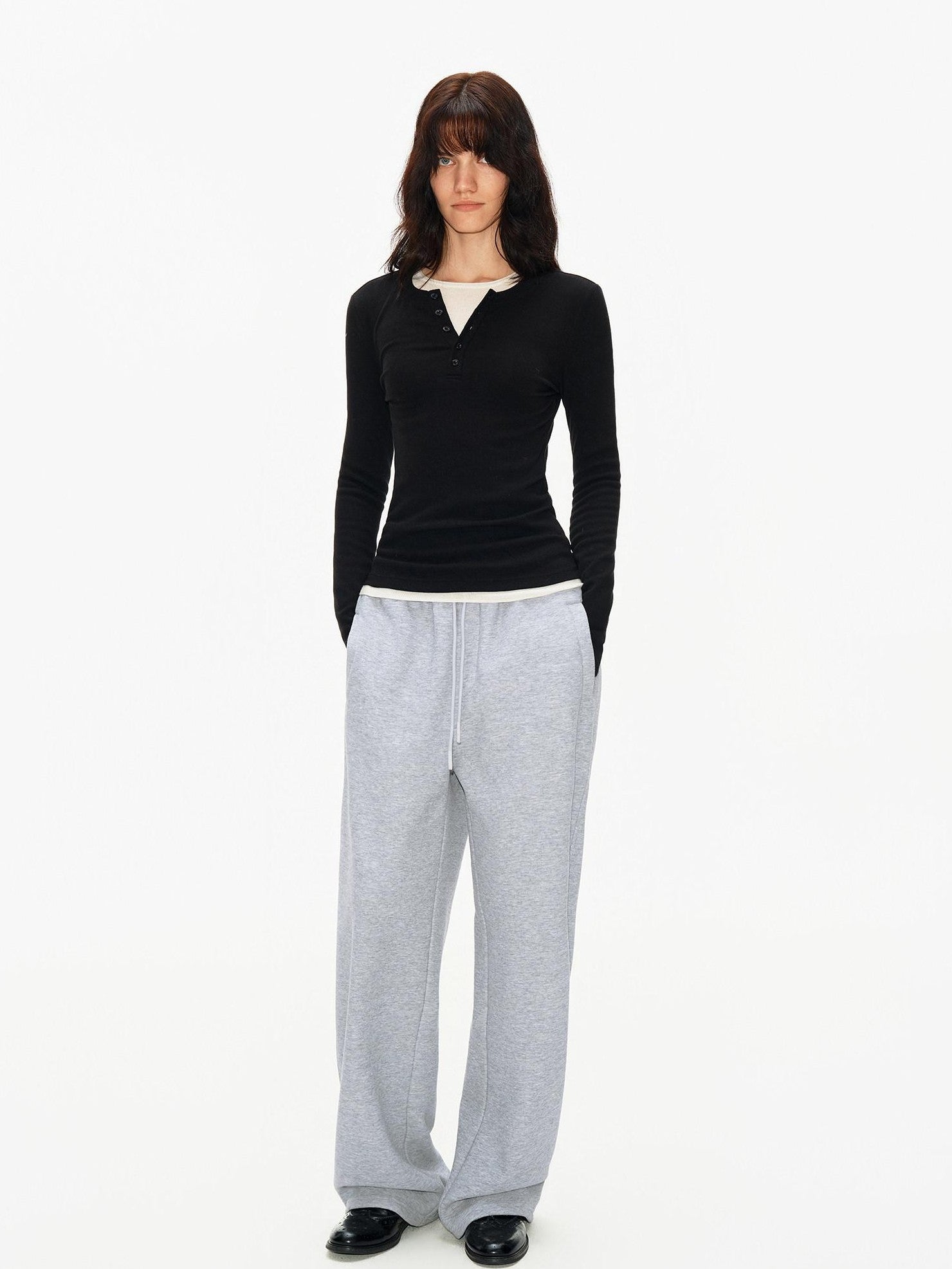 Northbutsouth Slim Fit High Stretch Henley Multi Button Women&