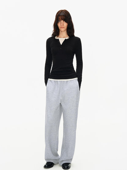 Northbutsouth Slim Fit High Stretch Henley Multi Button Women&