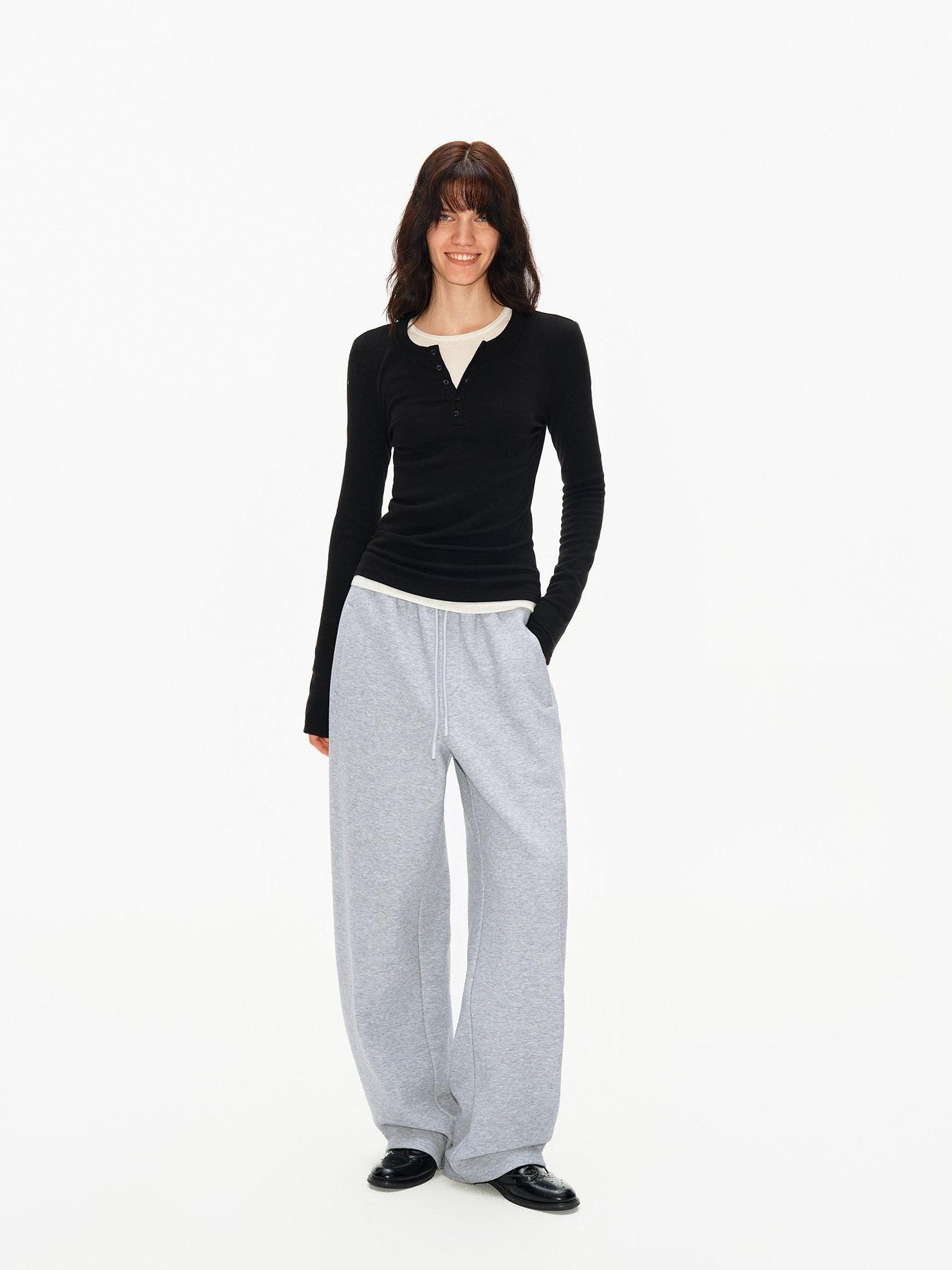 Northbutsouth Slim Fit High Stretch Henley Multi Button Women&