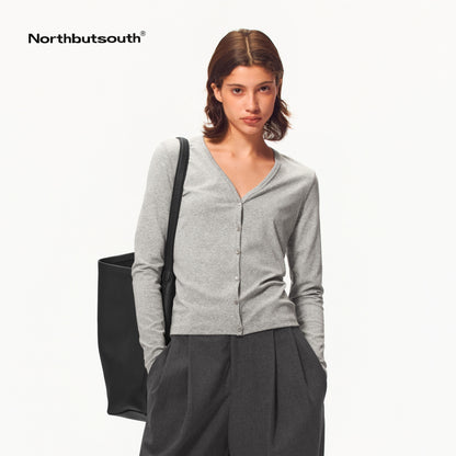 Northbutsouth_Slim_Fit_V-neck_Long_Sleeve_Button-up_Cardigans_1080864666660_MISSTT