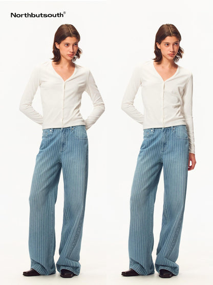 Northbutsouth Slim Fit V-neck Long Sleeve Button-up Cardigans