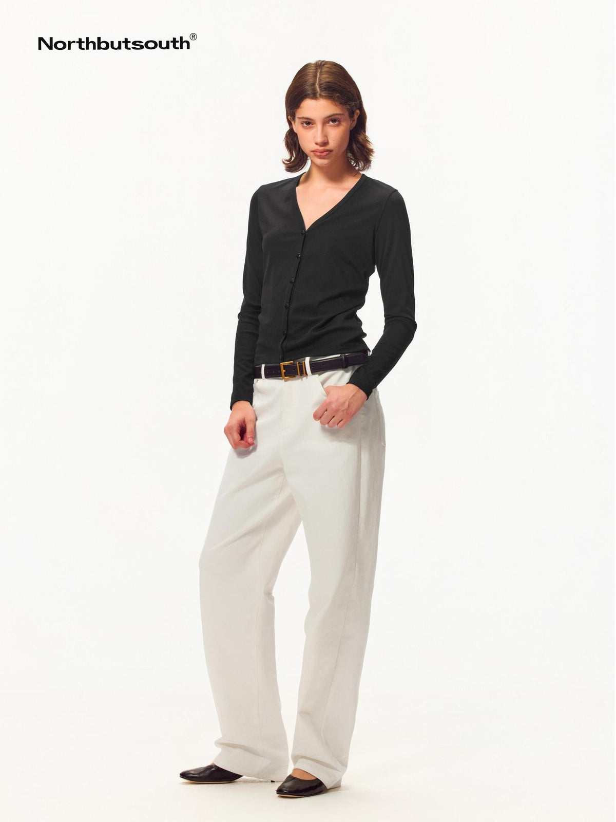 Northbutsouth Slim Fit V-neck Long Sleeve Button-up Cardigans