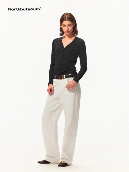 Northbutsouth Slim Fit V-neck Long Sleeve Button-up Cardigans